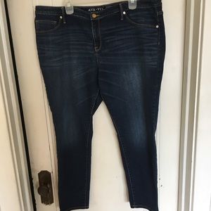 Wms sz 20 jegging cropped denim pants